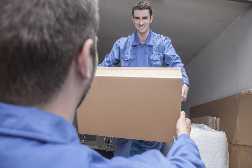 Packing preparation for a home move in Richmond with labelled boxes
