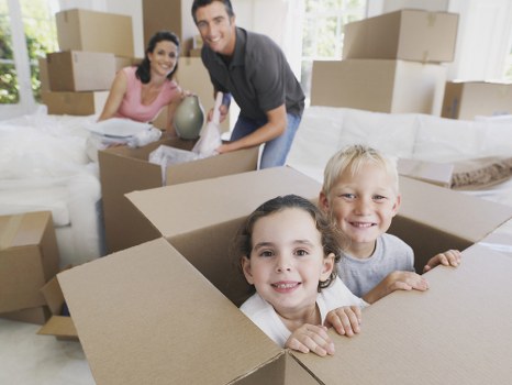 Removal team preparing safely for a house move