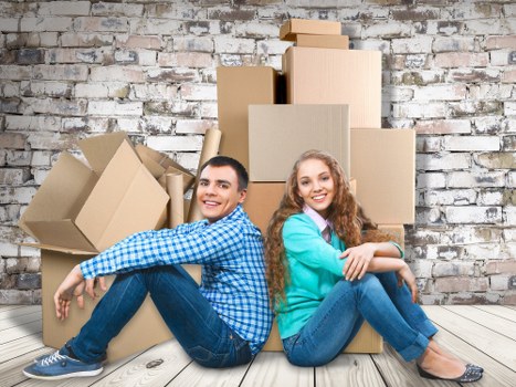 Office furniture and equipment prepared for a Richmond commercial move