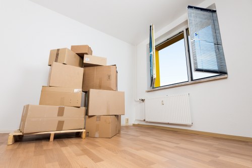 Professional moving team loading boxes into a van in Richmond