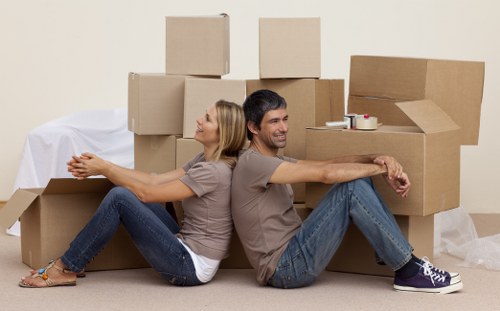 Manager checking documentation related to a moving company complaint