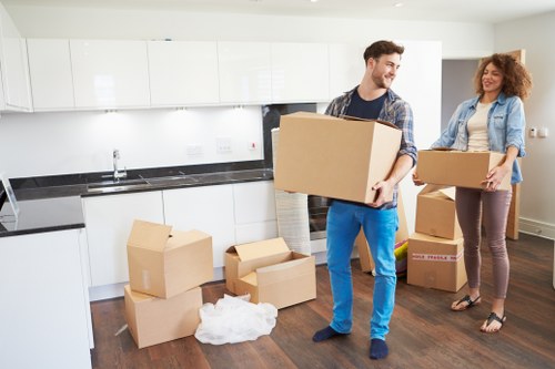 Urgent house move with removal van in a Richmond street