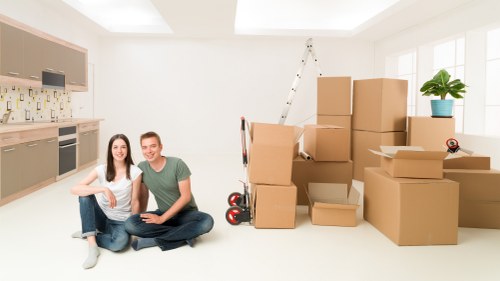 Packed business items ready for safe transport during a Richmond relocation