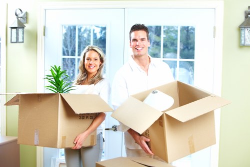 Moving boxes and furniture in a Richmond property with access challenges